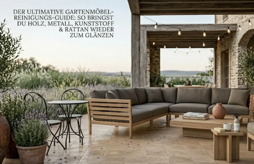 Der ultimative Gartenmöbel-Reinigungs-Guide So bringst du Holz, Metall, Kunststoff & Rattan wieder zum Glänzen